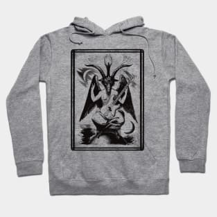 Baphomet bass guitar white transparent Hoodie